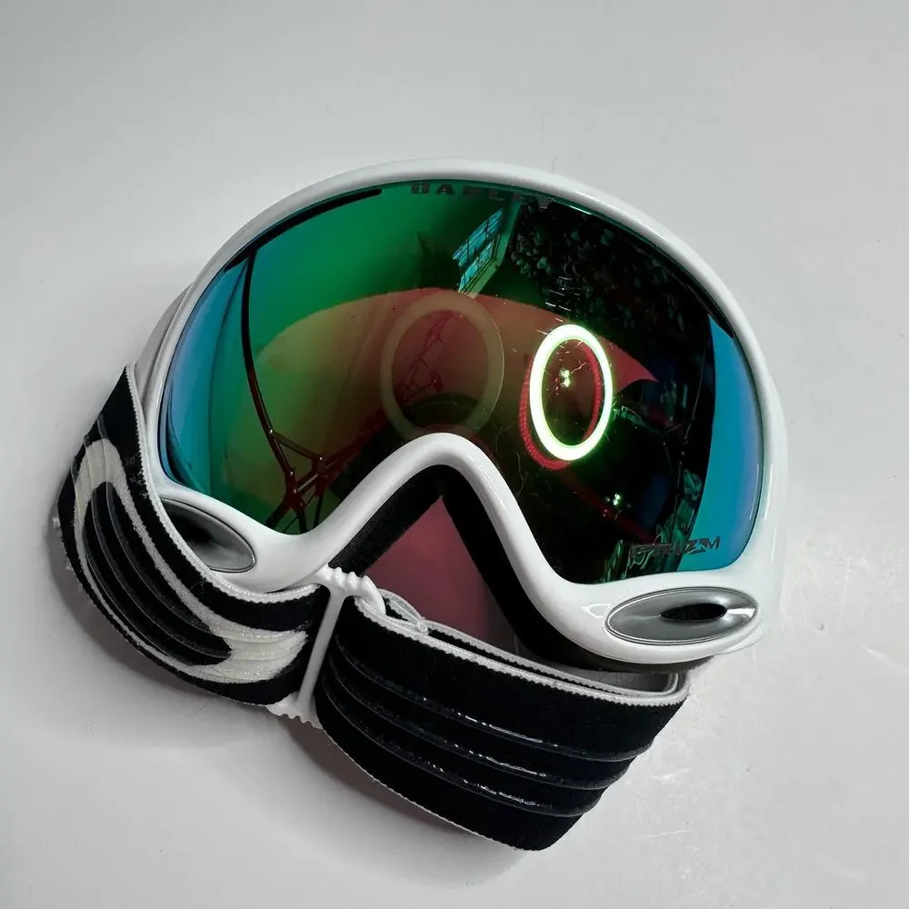 Oakley A Frame 2.0 White Frame Prizm Mirror Snow Goggles
